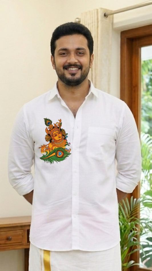 Krishna Mural Printed Shirts