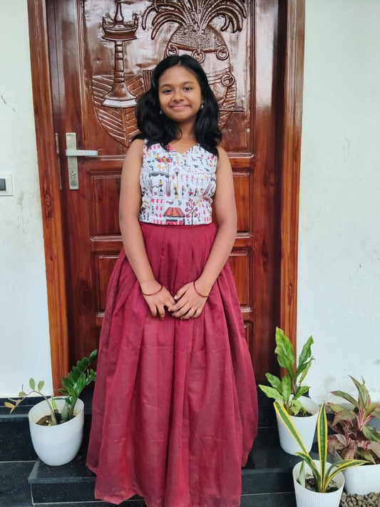 Zyara traditional and Mordern Top & Skirt