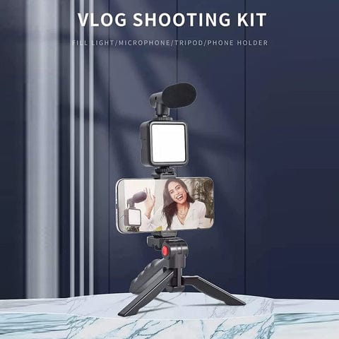 Tripod, Mic, Light Combo