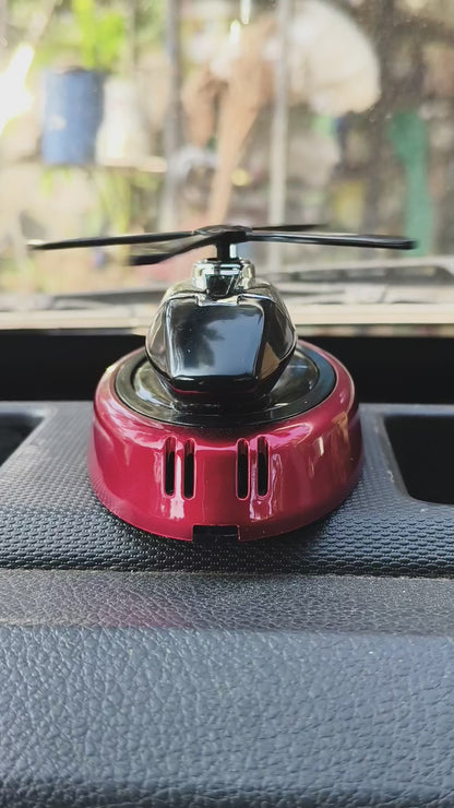 Solar Helicopter Car Air Freshener: Jasmine Breeze Edition
