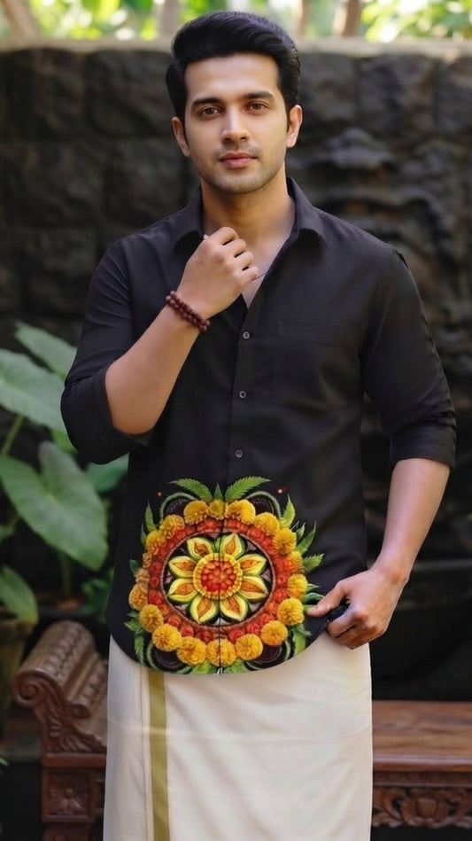 Pookkalam Onam Print Shirt