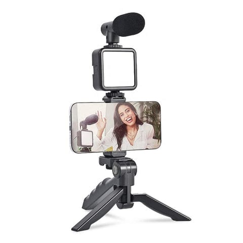 Tripod, Mic, Light Combo
