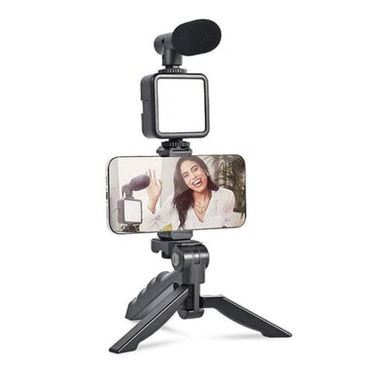 Tripod, Mic, Light Combo