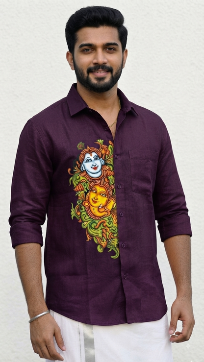 Mural Printed Cotton Shirts