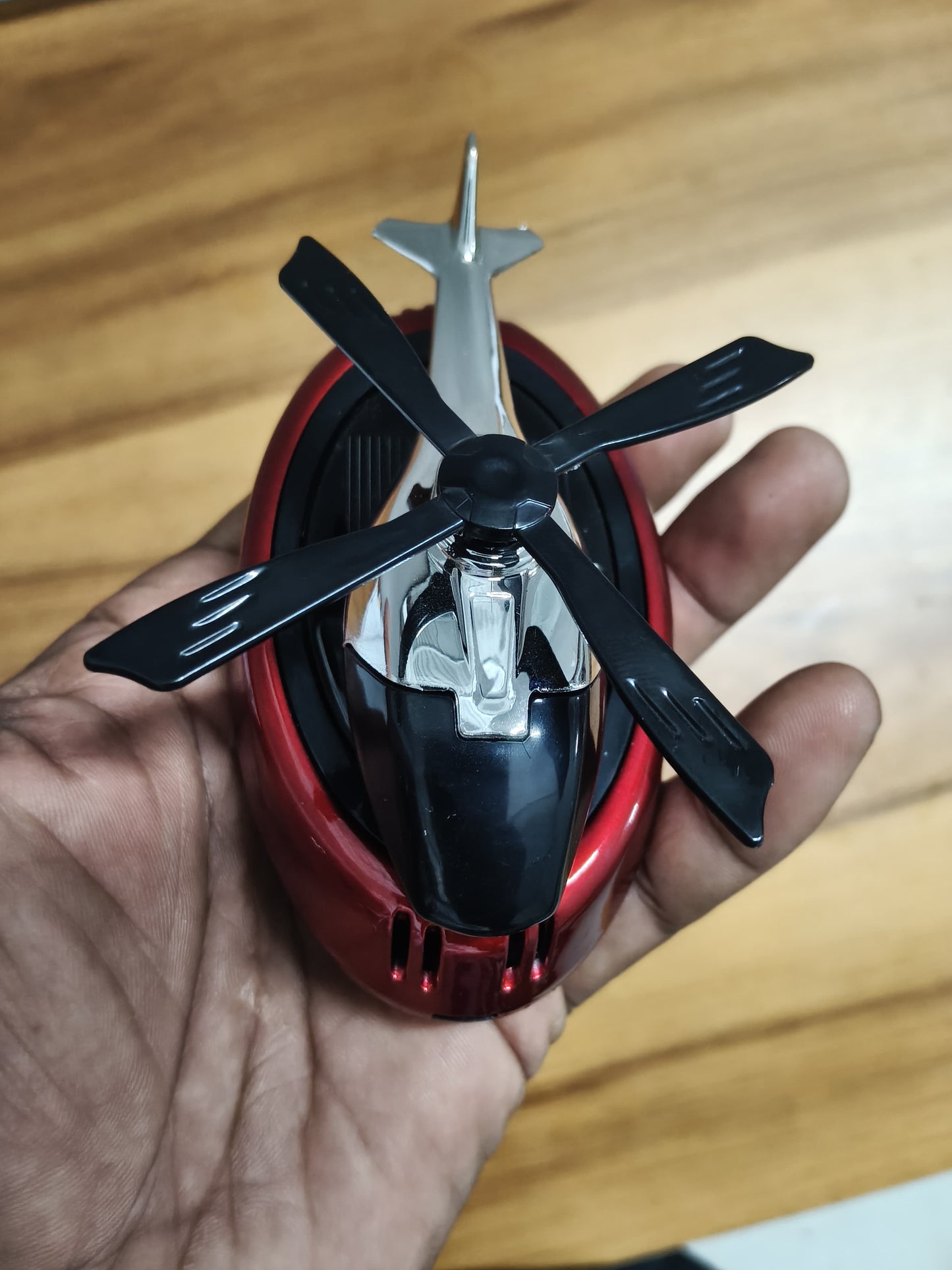 Solar Helicopter Car Air Freshener: Jasmine Breeze Edition