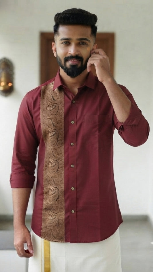 Classic Golden Printed Shirt