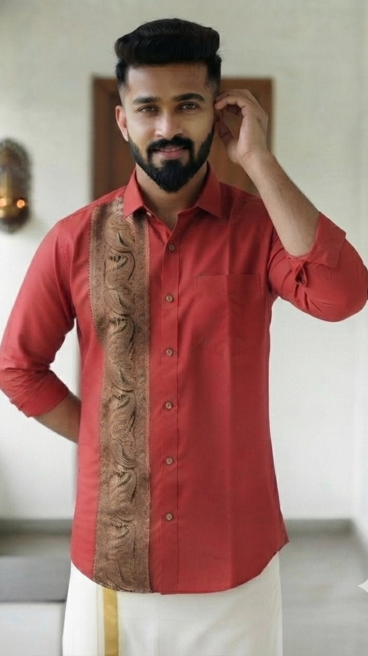 Classic Golden Printed Shirt