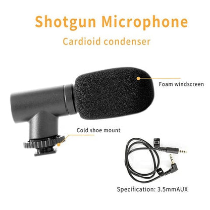Tripod, Mic, Light Combo