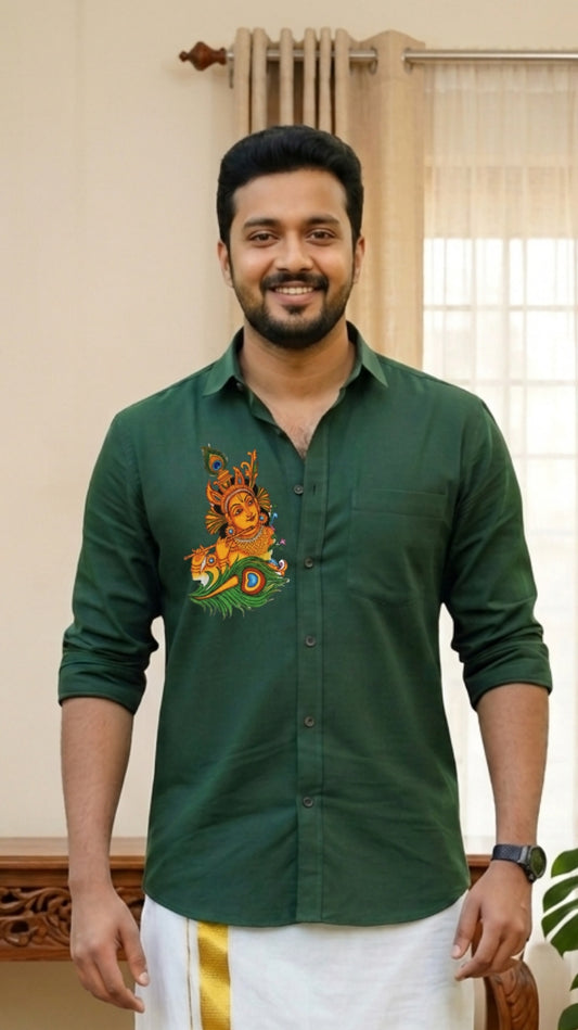 Krishna Mural Printed Shirts