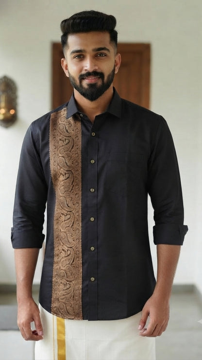 Classic Golden Printed Shirt