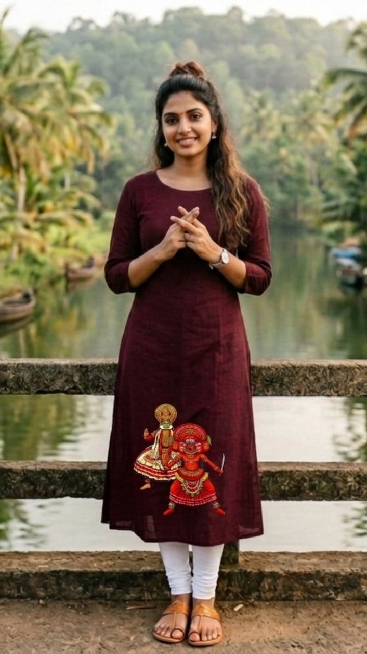 Theyyam Kadhakali Printed Kurti