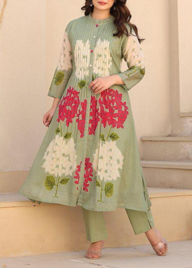 Zyara Mul Cotton Kurti with Bottom
