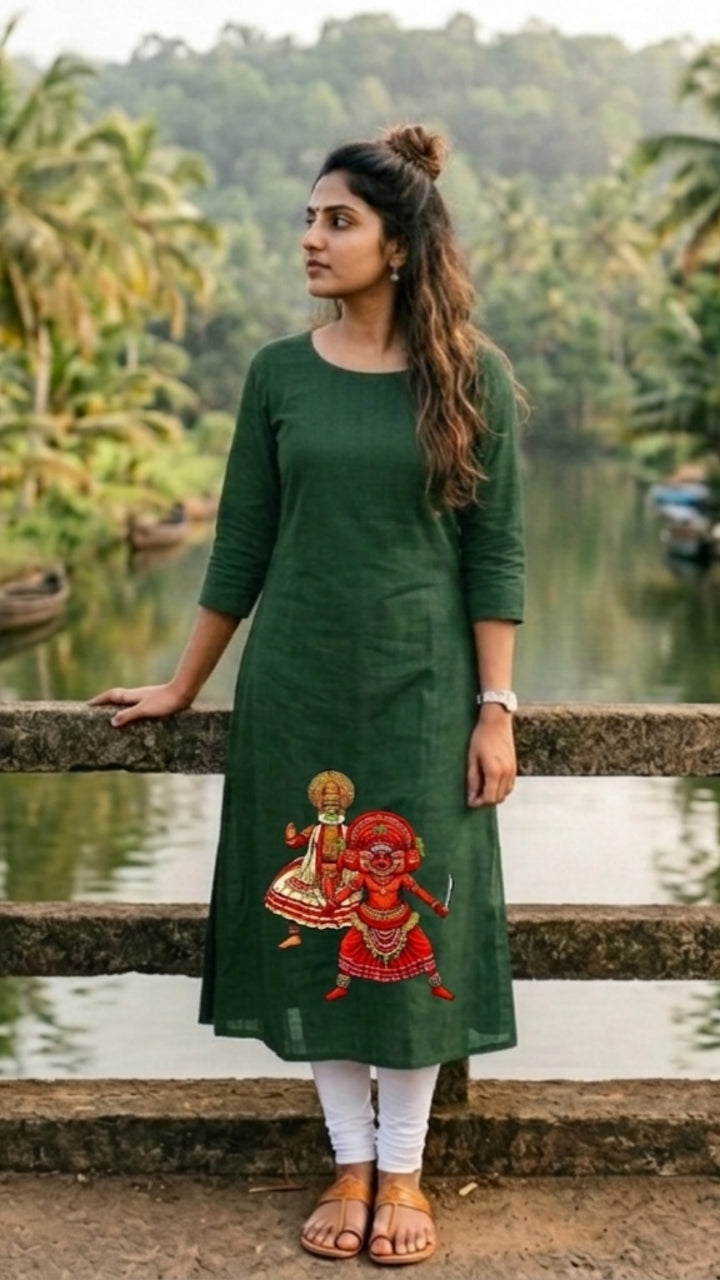 Theyyam Kadhakali Printed Kurti