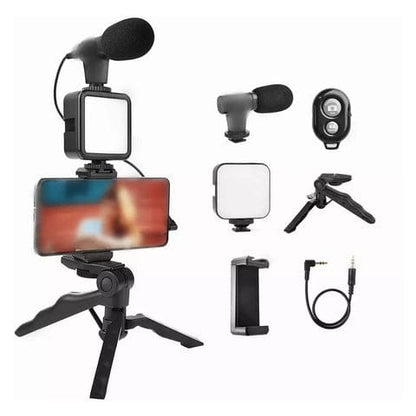 Tripod, Mic, Light Combo