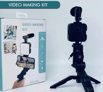 Tripod, Mic, Light Combo