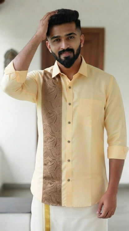 Classic Golden Printed Shirt