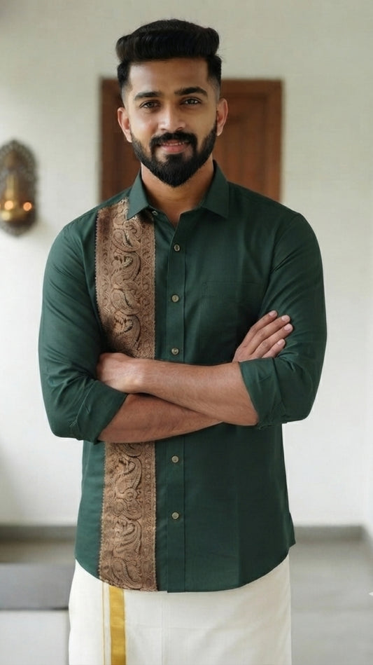 Classic Golden Printed Shirt