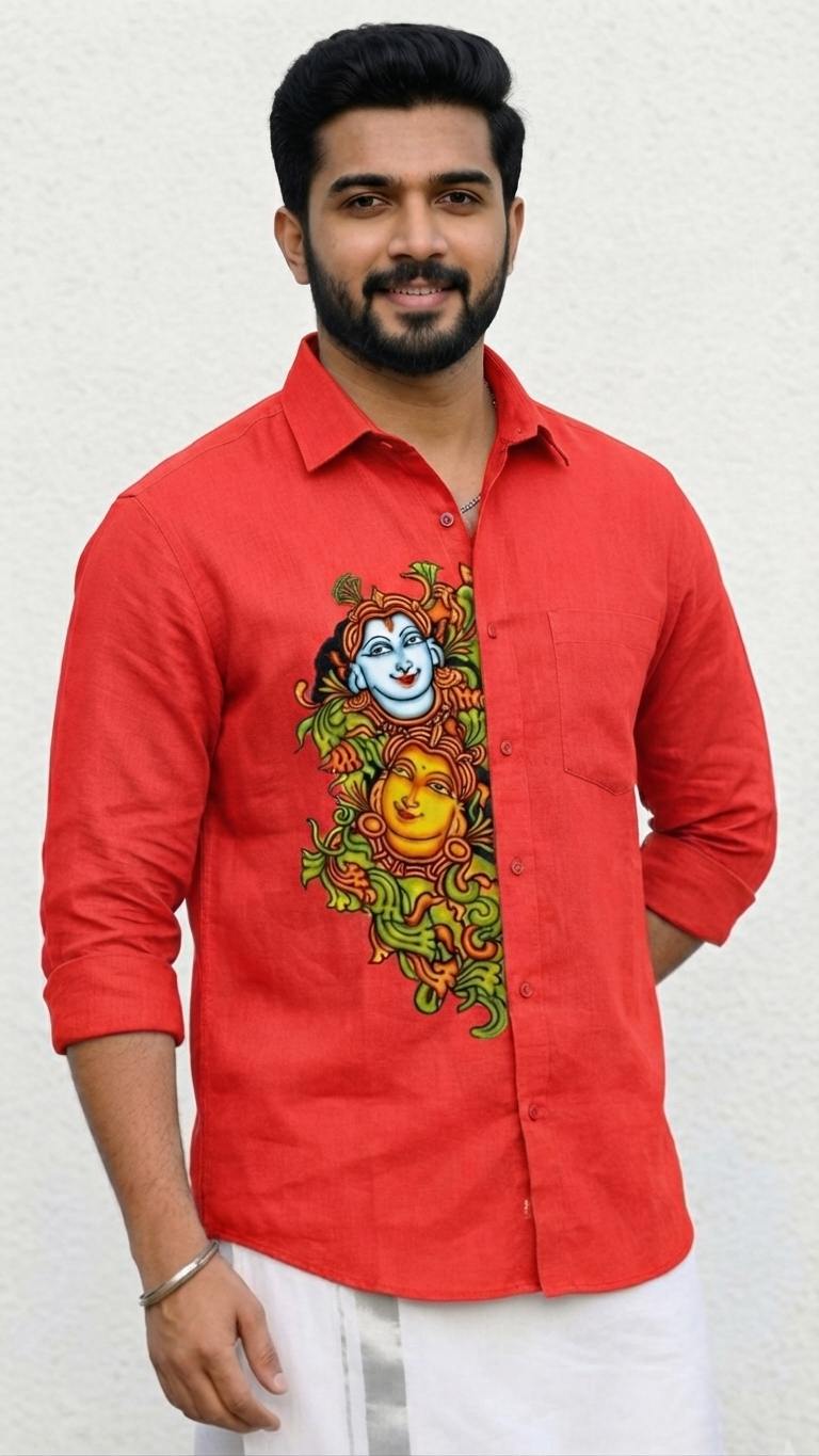 Mural Printed Cotton Shirts
