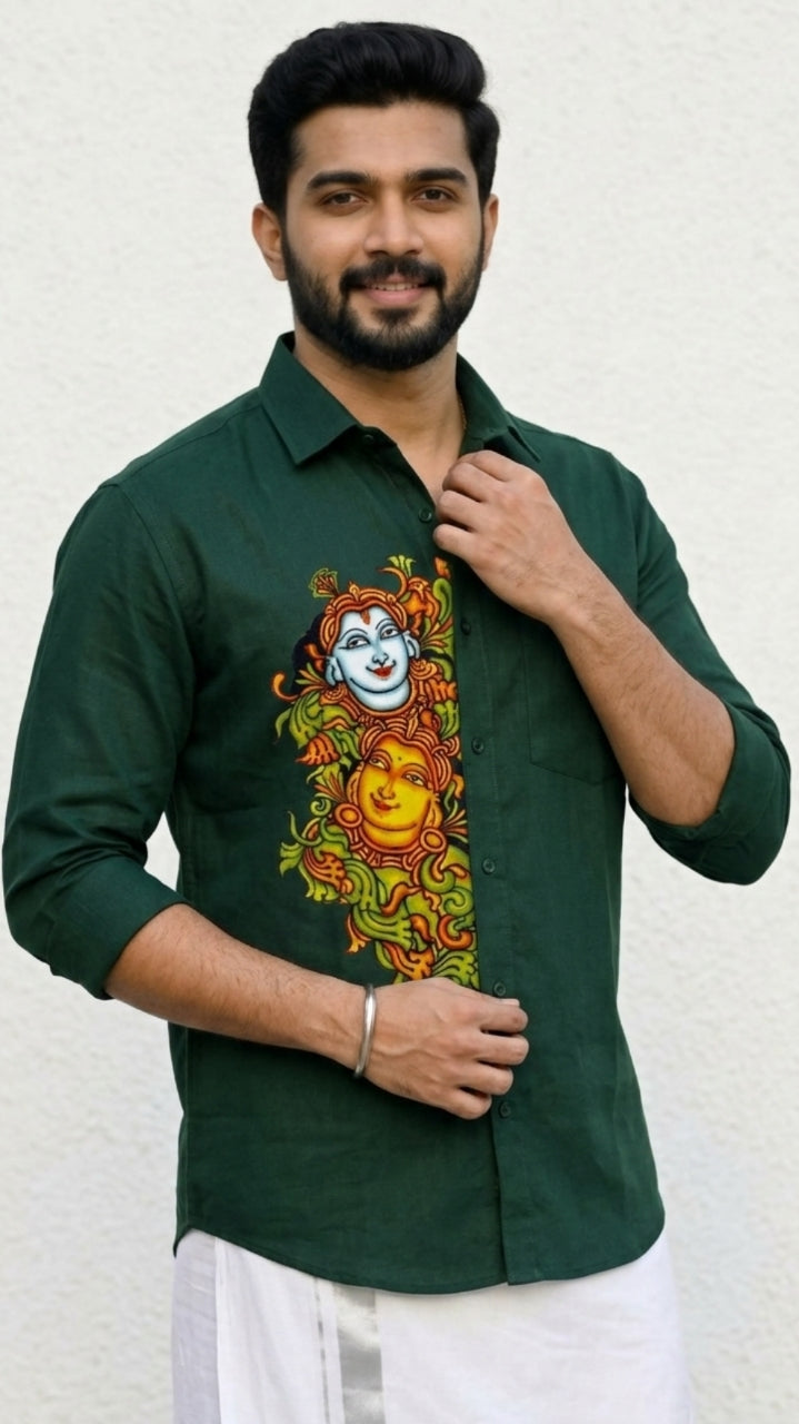 Mural Printed Cotton Shirts