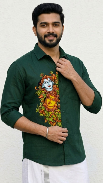 Mural Printed Cotton Shirts