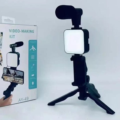 Tripod, Mic, Light Combo