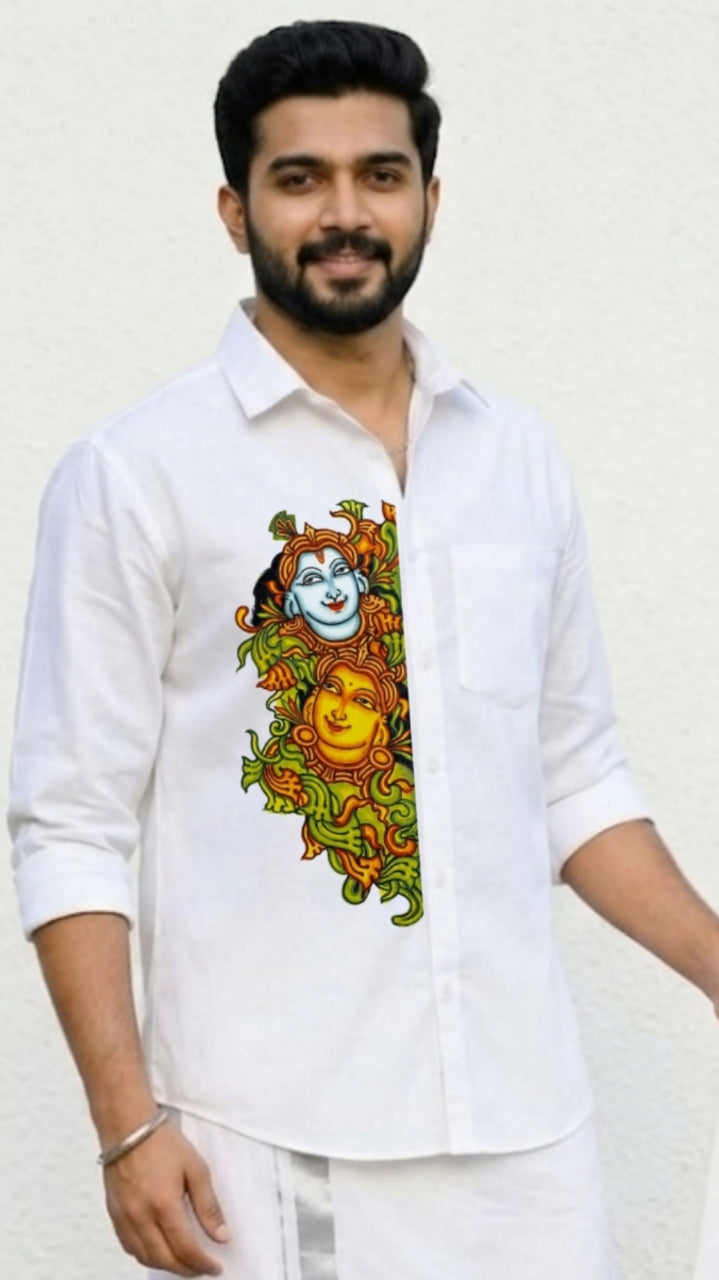 Mural Printed Cotton Shirts