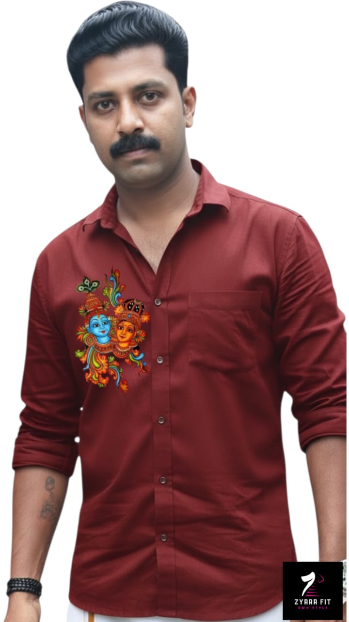 Radhakrishna Mural Printed Shirts