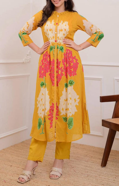 Zyara Mul Cotton Kurti with Bottom