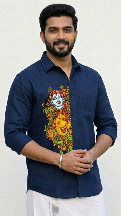 Mural Printed Cotton Shirts