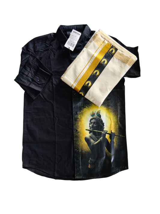 Krishna Printed Shirt and Dothi