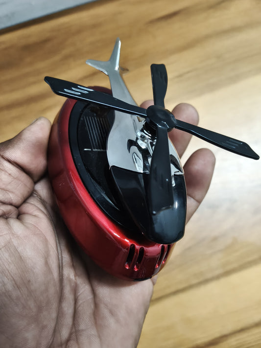 Solar Helicopter Car Air Freshener: Jasmine Breeze Edition