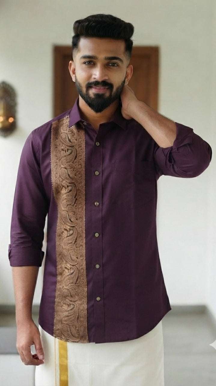 Classic Golden Printed Shirt