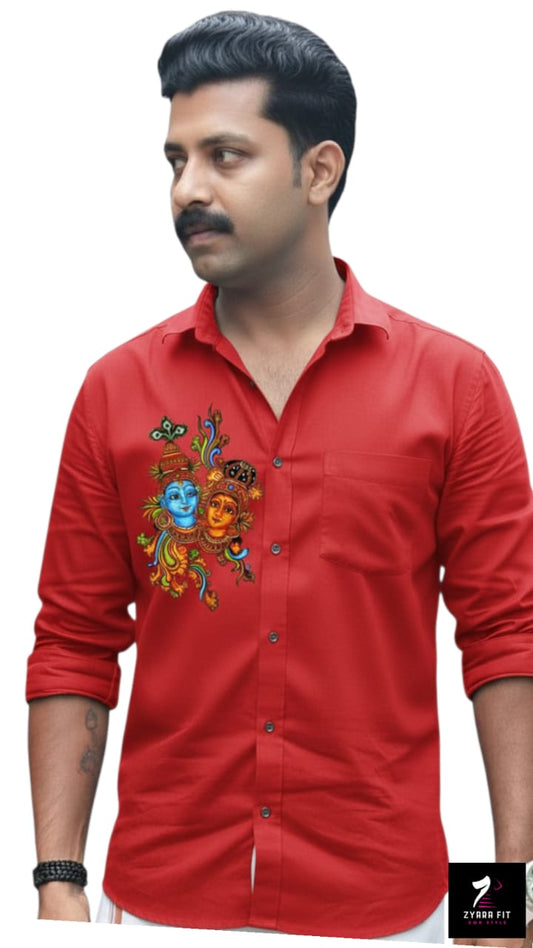 Radhakrishna Mural Printed Shirts
