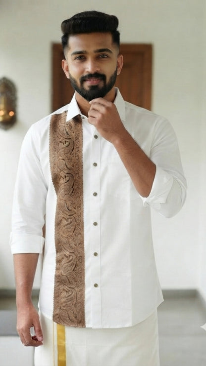 Classic Golden Printed Shirt